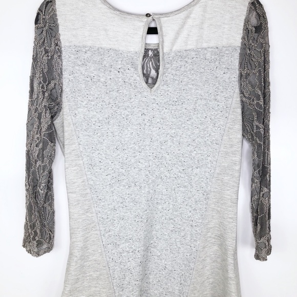 Sundance Mallorie block mixed media grey dress - Picture 8 of 15